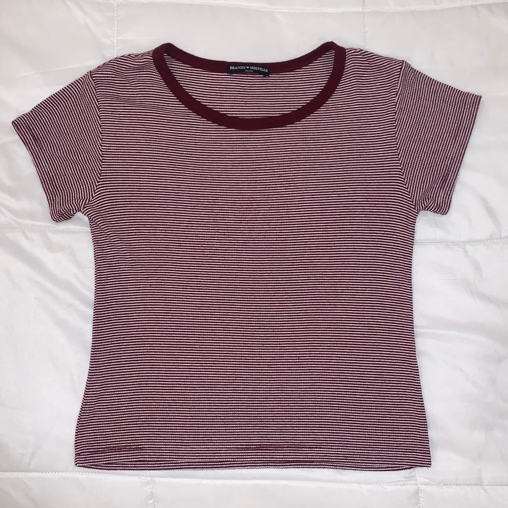 Brandy Melville Striped Basic Tee